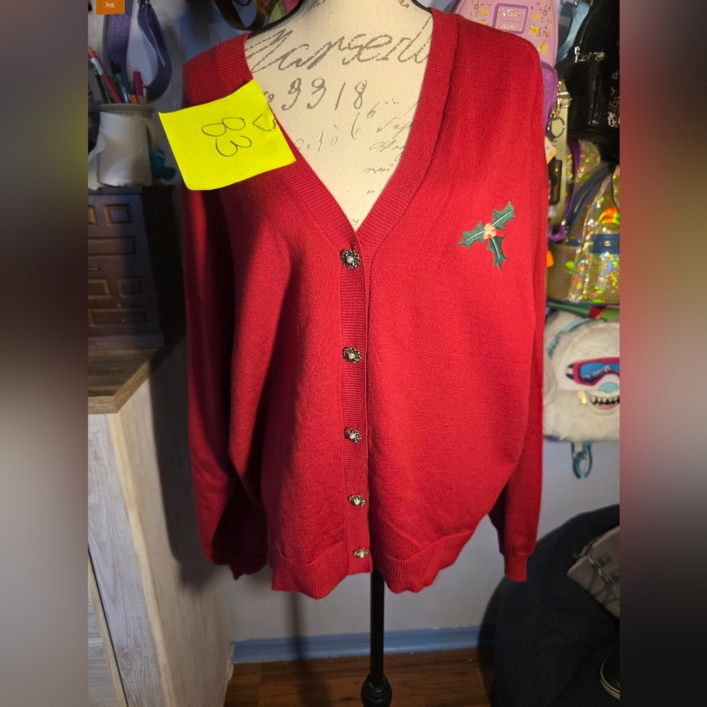 Her Universe Christmas Red Holiday Cardigan NWT Size 2x